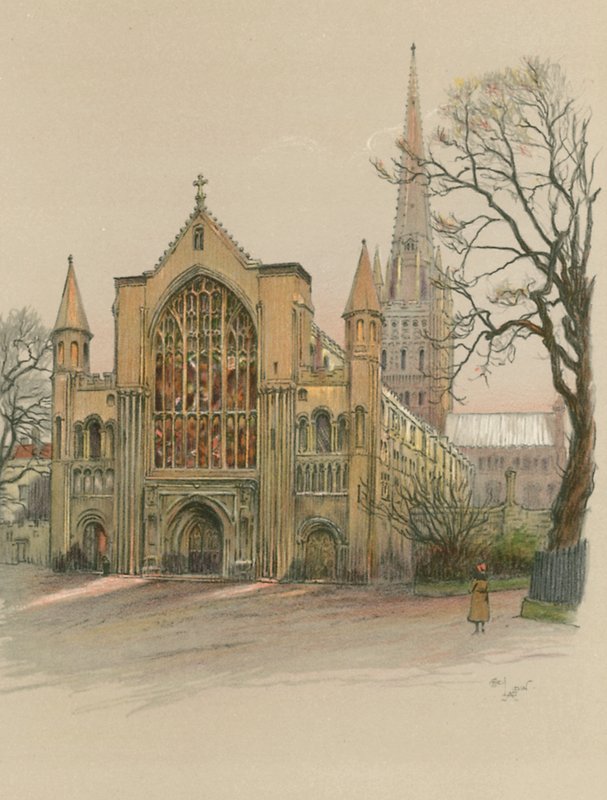 Kathedrale von Norwich von Cecil Charles Windsor Aldin