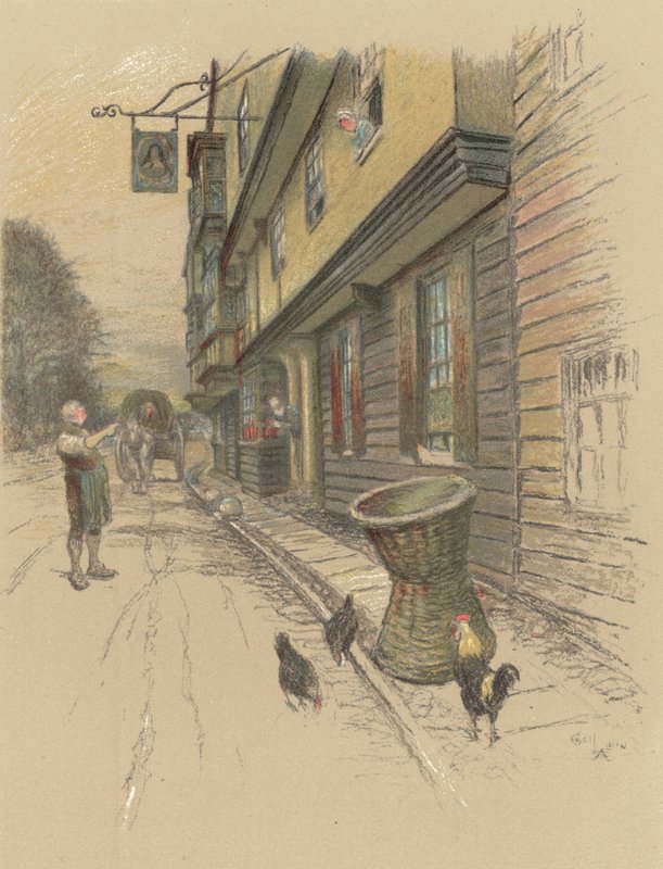 The Kings Head, Chigwell von Cecil Charles Windsor Aldin