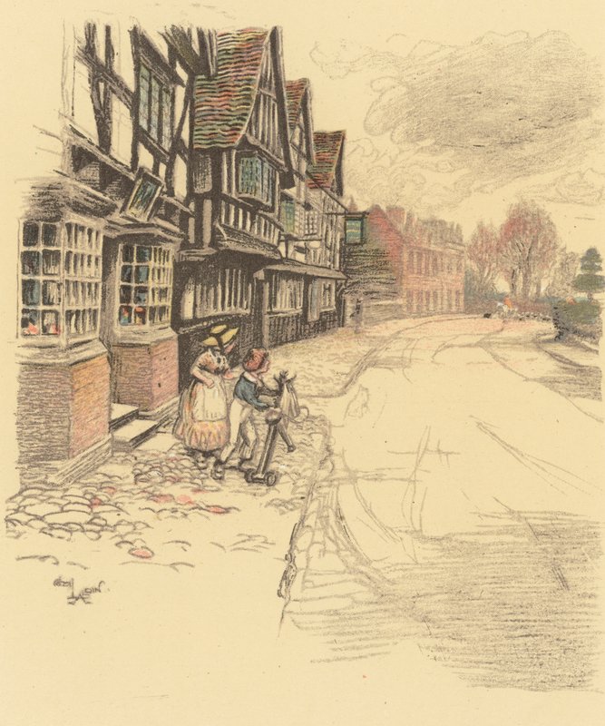 The Kings Head, Ombersley von Cecil Charles Windsor Aldin