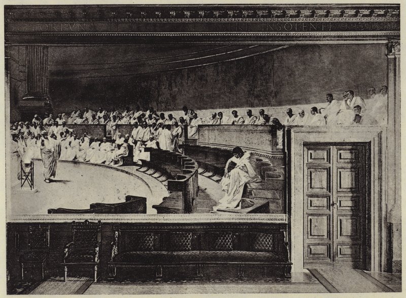 Die Anklage von Catiline von Cesare (after) Maccari