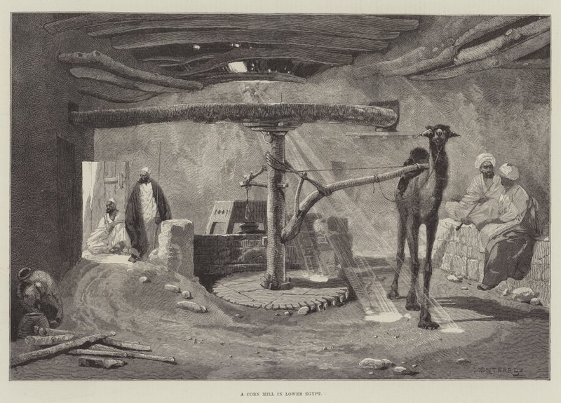 Eine Kornmühle in Unterägypten von Charles Auguste Loye
