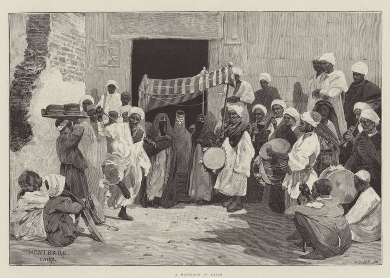Eine Hochzeit in Kairo von Charles Auguste Loye