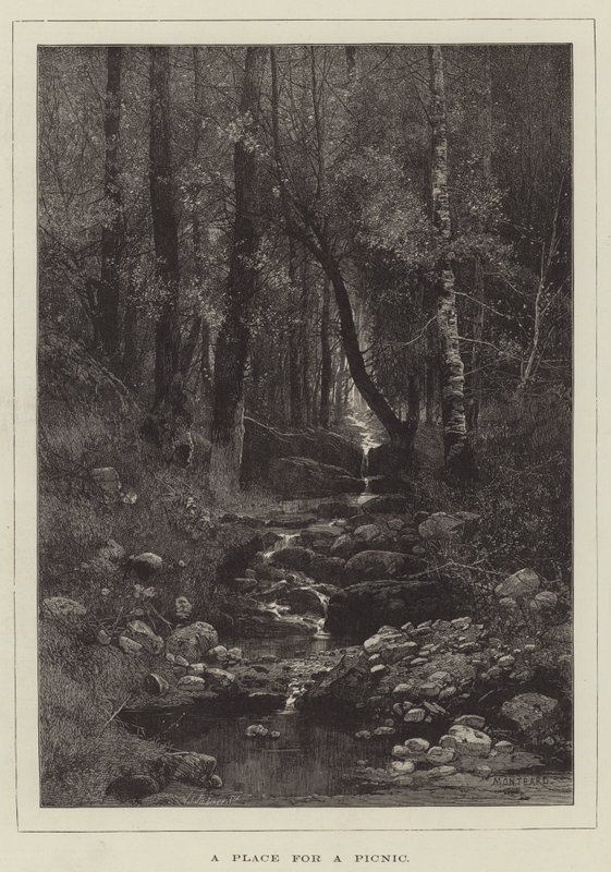 Ein Platz für ein Picknick von Charles Auguste Loye