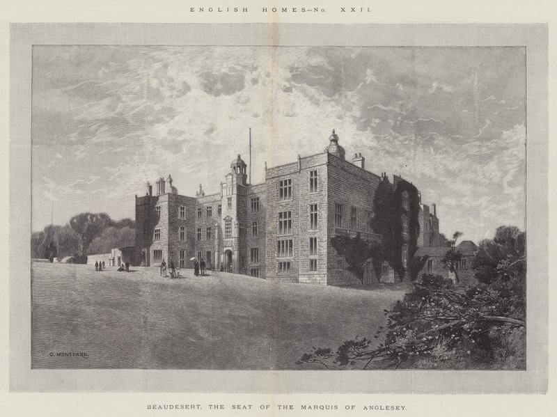 Beaudesert, der Sitz des Marquis von Anglesey von Charles Auguste Loye