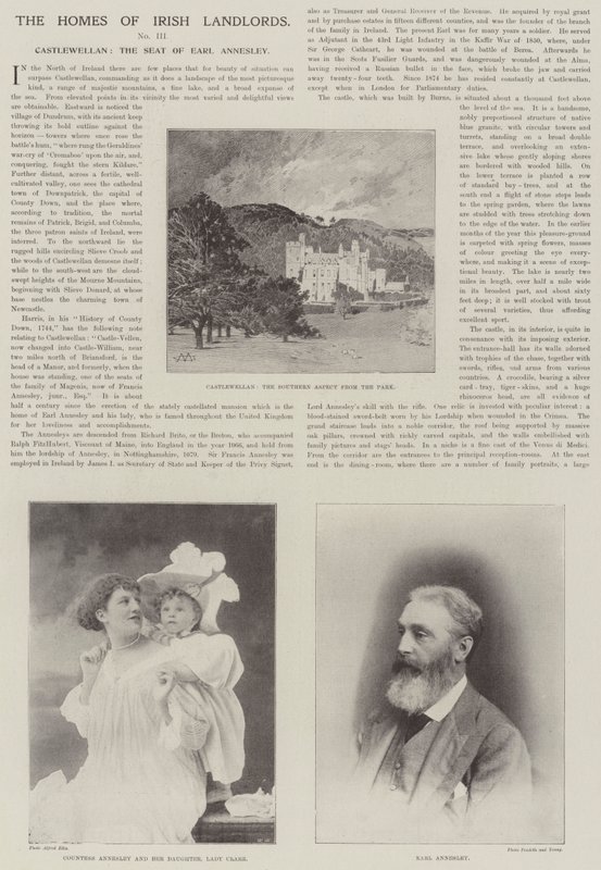 Castlewellan, der Sitz von Earl Annesley von Charles Auguste Loye