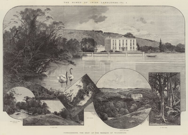 Curraghmore, der Sitz des Marquis von Waterford von Charles Auguste Loye