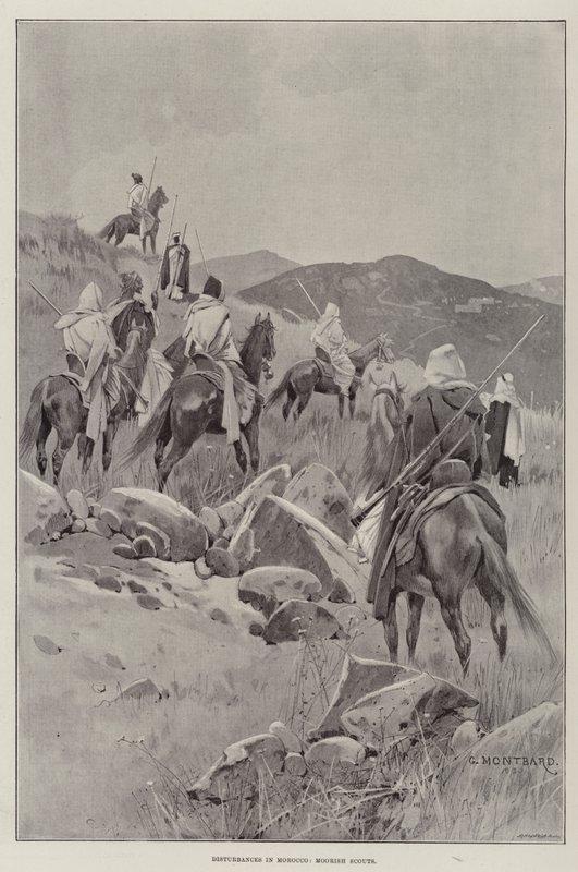 Unruhen in Marokko, maurische Späher von Charles Auguste Loye