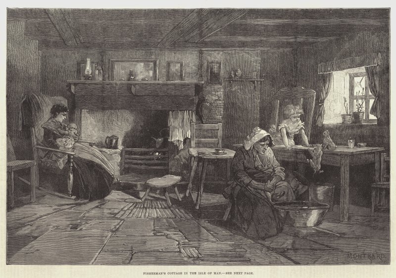 Fischerhütte auf der Isle of Man von Charles Auguste Loye