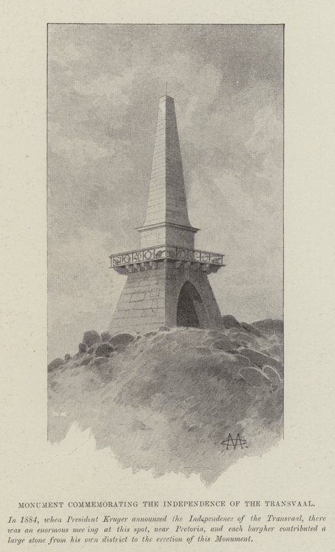 Denkmal zur Erinnerung an die Unabhängigkeit des Transvaal von Charles Auguste Loye