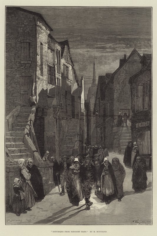 Rückkehr von der Mitternachtsmesse von Charles Auguste Loye