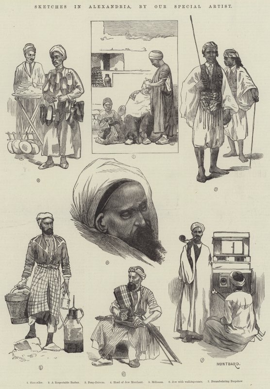 Skizzen in Alexandria von Charles Auguste Loye