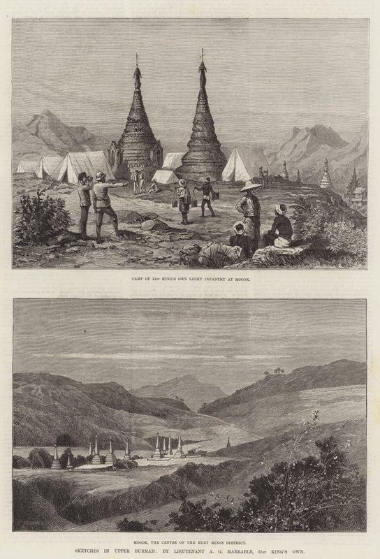 Skizzen in Oberburma von Charles Auguste Loye