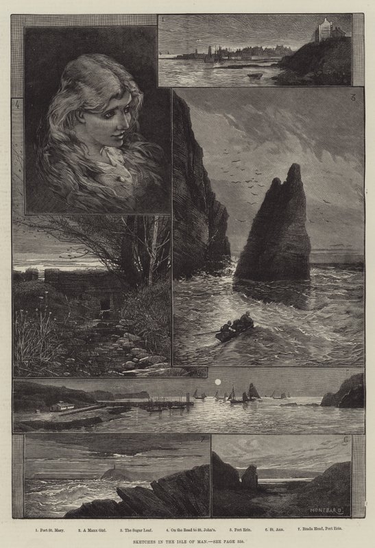 Skizzen auf der Isle of Man von Charles Auguste Loye
