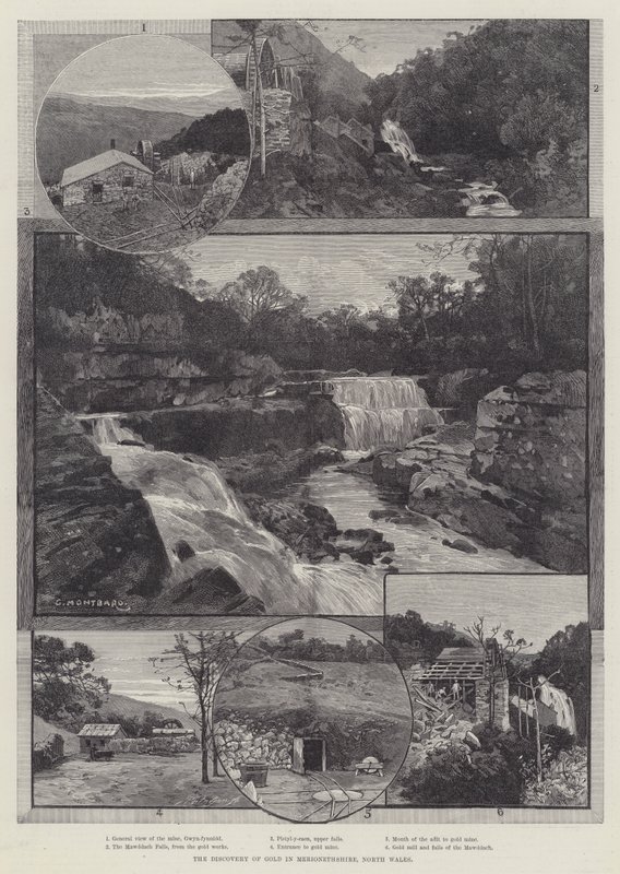 Die Entdeckung von Gold in Merionethshire, Nordwales von Charles Auguste Loye