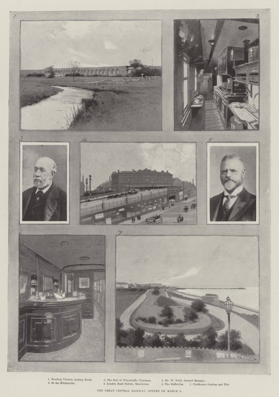 Die Great Central Railway, eröffnet am 9. März von Charles Auguste Loye