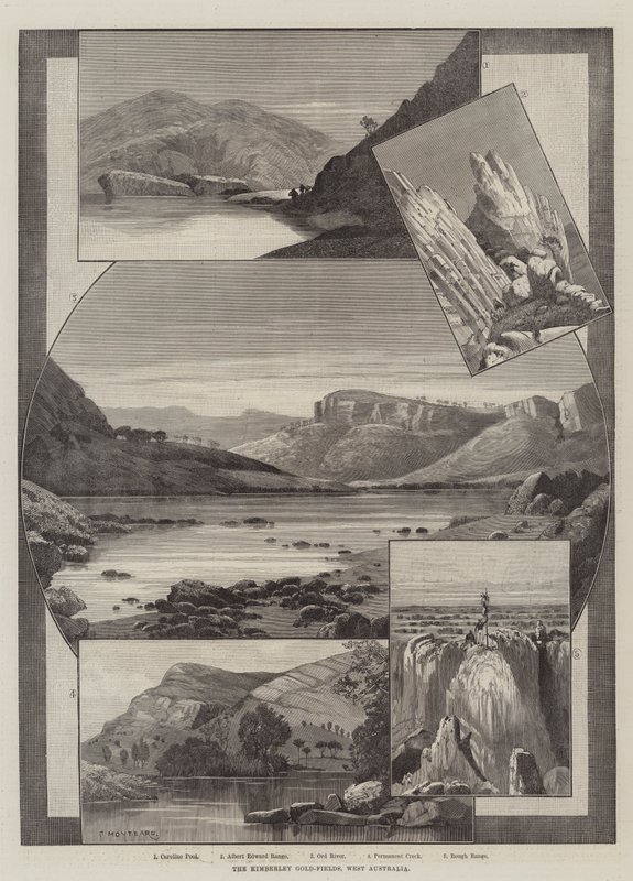 Die Goldfelder von Kimberley, Westaustralien von Charles Auguste Loye