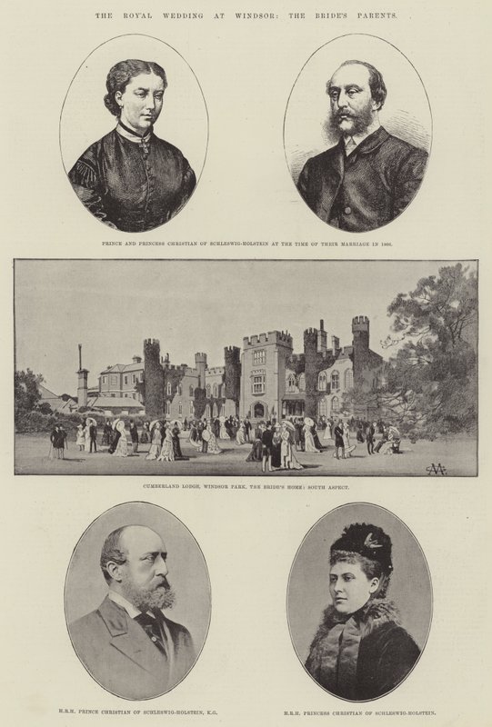 Die königliche Hochzeit in Windsor, die Eltern der Braut von Charles Auguste Loye