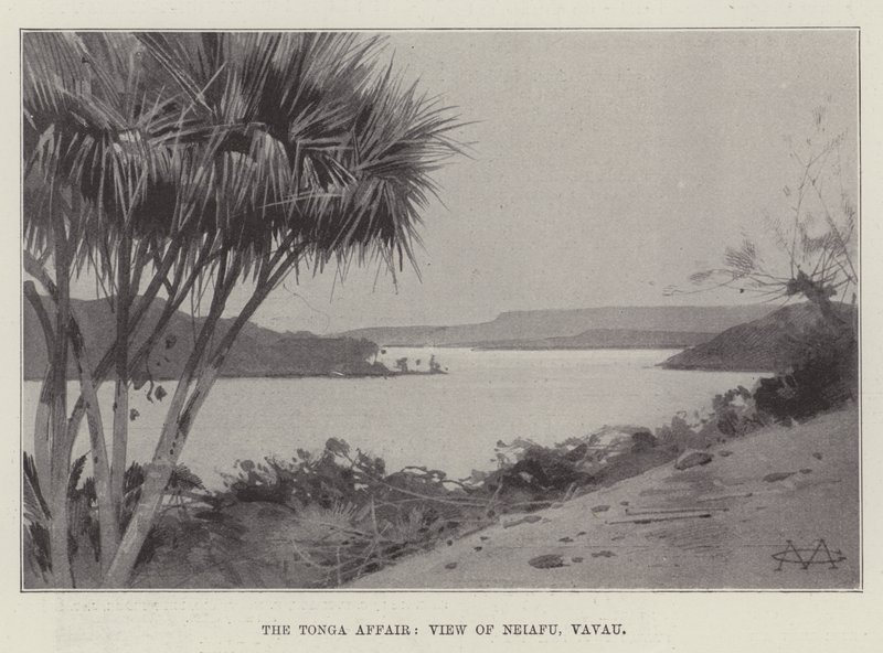 Die Tonga-Affäre, Blick auf Neiafu, Vavau von Charles Auguste Loye