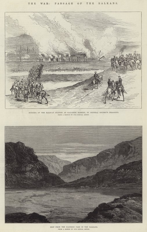 Der Krieg, Durchquerung der Balkans von Charles Auguste Loye