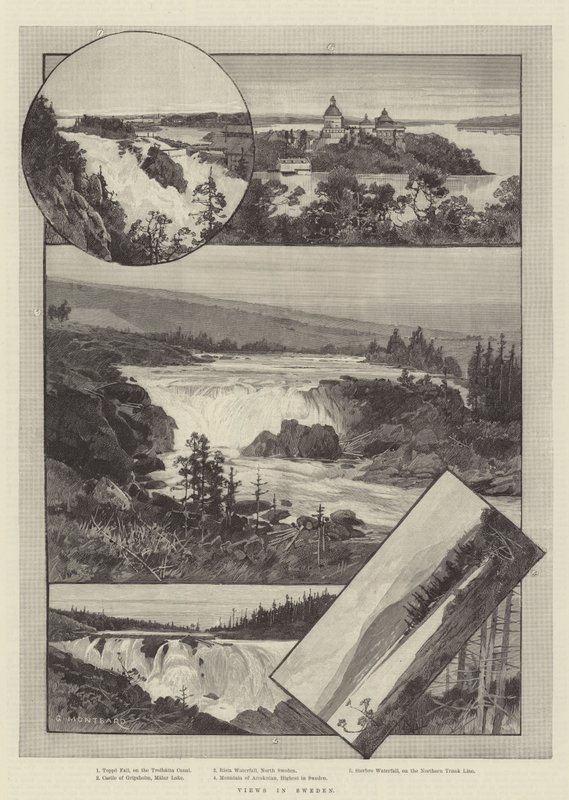 Ansichten in Schweden von Charles Auguste Loye
