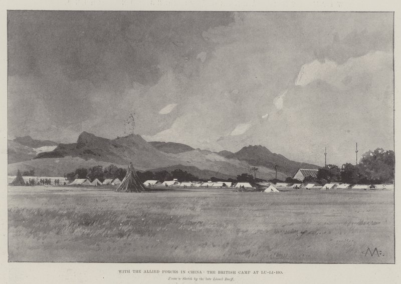 Mit den alliierten Streitkräften in China, das britische Lager in Lu-Li-Ho von Charles Auguste Loye