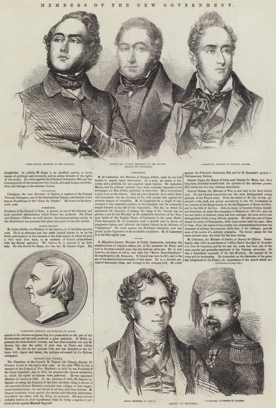 Mitglieder der neuen Regierung von Charles Baugniet