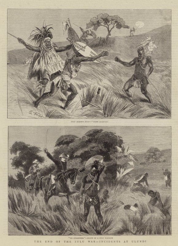 Das Ende des Zulukrieges, Vorfälle in Ulundi von Charles Edwin Fripp