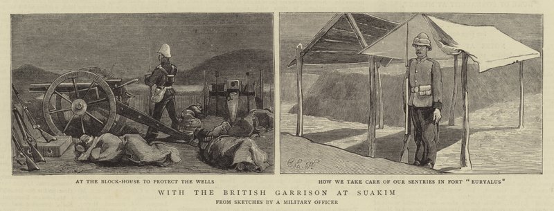 Mit der britischen Garnison in Suakim von Charles Edwin Fripp