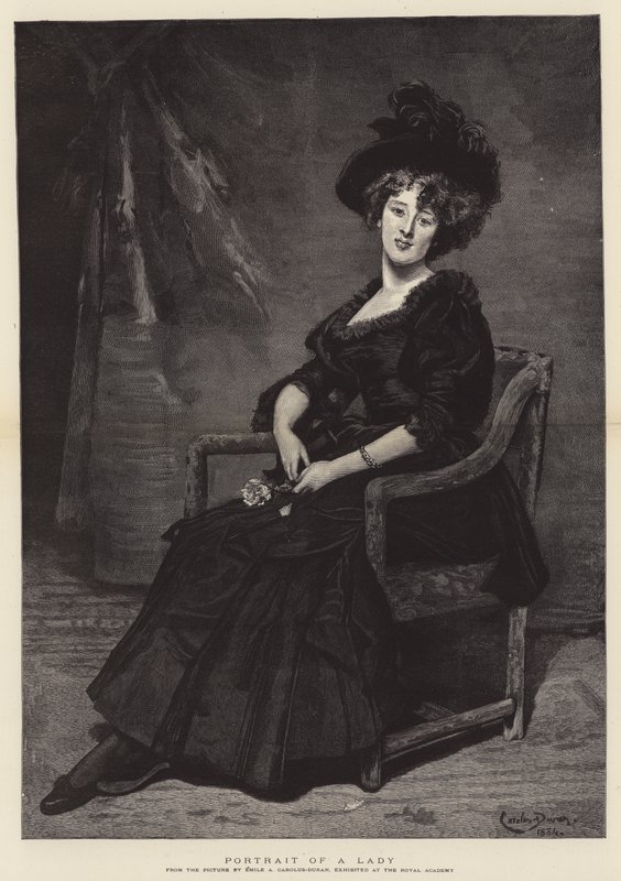 Porträt einer Dame von Charles Emile Auguste Carolus Duran