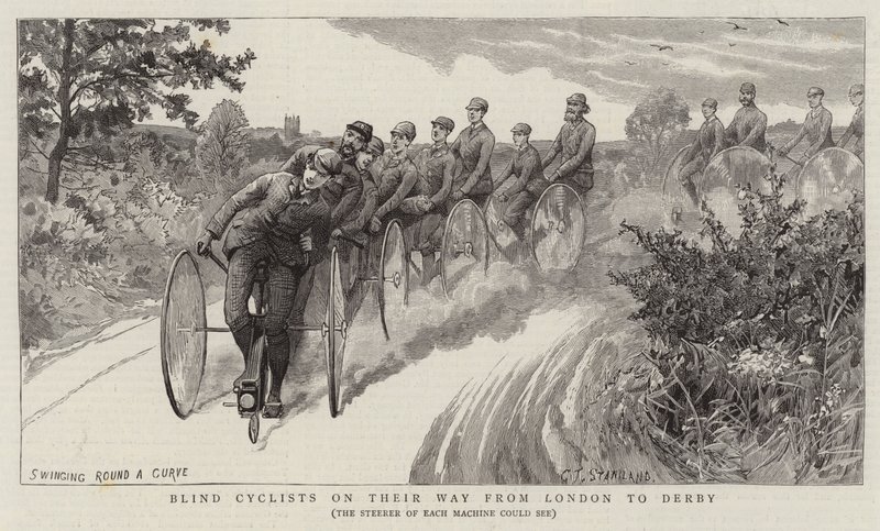 Blinde Radfahrer auf dem Weg von London nach Derby von Charles J. Staniland