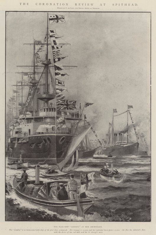 Die Krönungsparade in Spithead von Charles John de Lacy