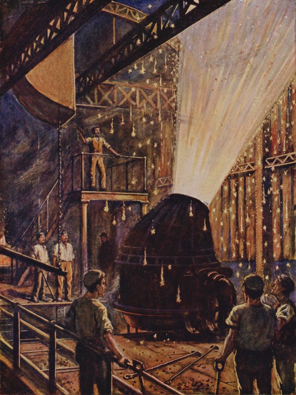 Ein Bessemer-Konverter von Charles John de after Lacy