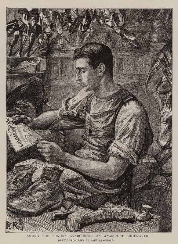 Unter den Londoner Anarchisten, ein anarchistischer Schuhmacher von Charles Paul Renouard