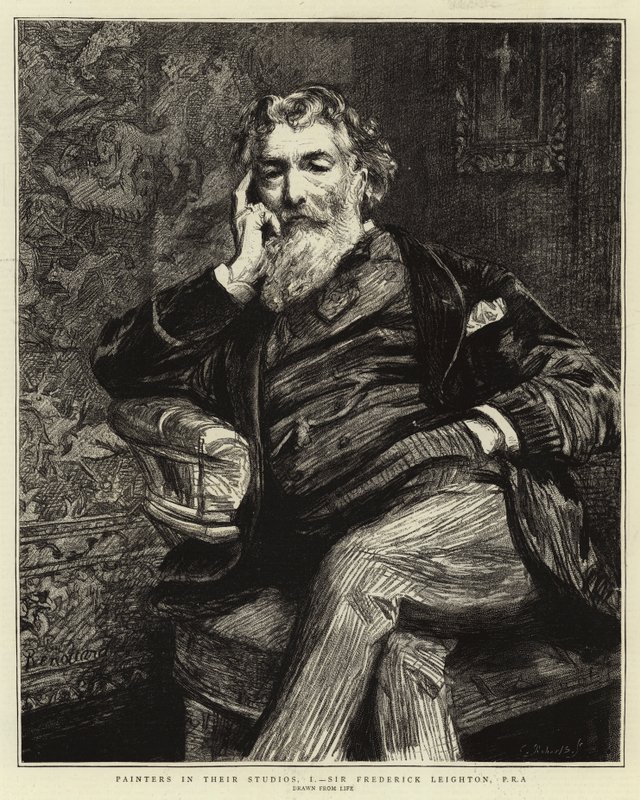 Maler in ihren Ateliers, I, Sir Frederick Leighton, PRA von Charles Paul Renouard