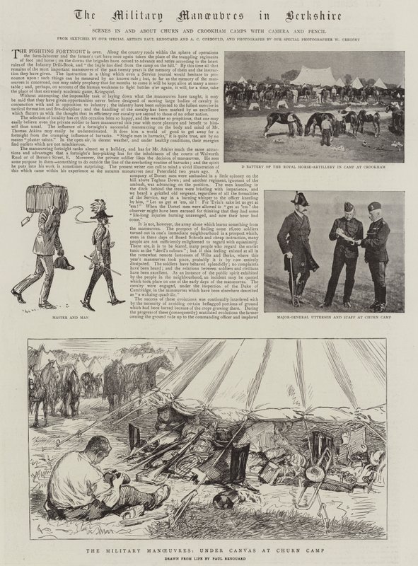 Die Militärmanöver in Berkshire von Charles Paul Renouard