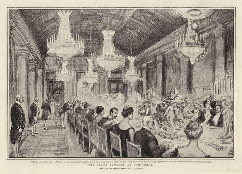 Das Staatsbankett in Compiegne von Charles Paul Renouard