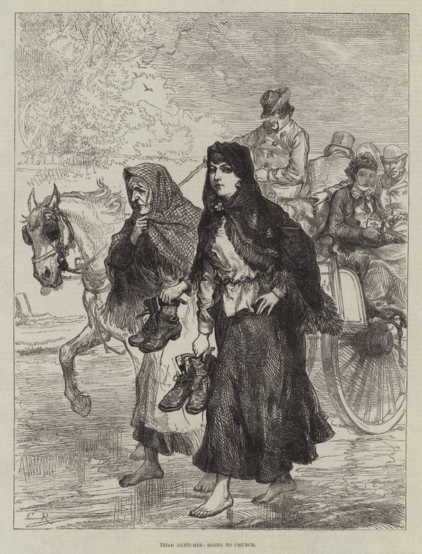 Irische Skizzen, auf dem Weg zur Kirche von Sir John Charles Robinson