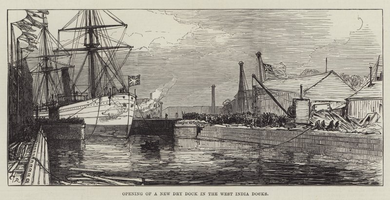 Eröffnung eines neuen Trockendocks in den West India Docks von Sir John Charles Robinson