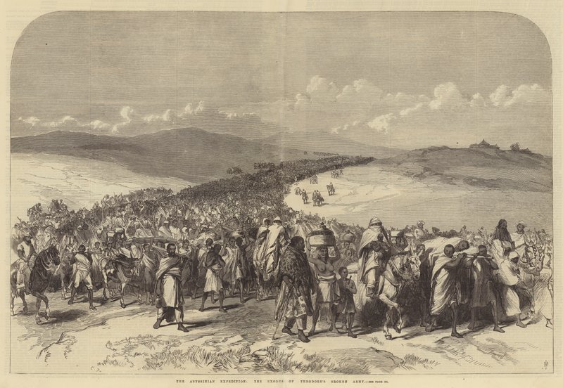 Die abessinische Expedition, der Exodus von Theodors gebrochener Armee von Sir John Charles Robinson