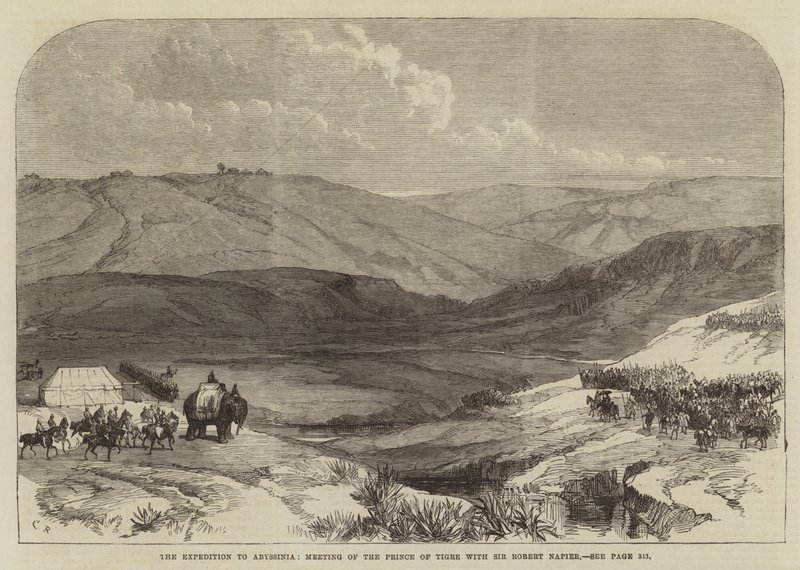 Die Expedition nach Abessinien, Treffen des Prinzen von Tigre mit Sir Robert Napier von Sir John Charles Robinson