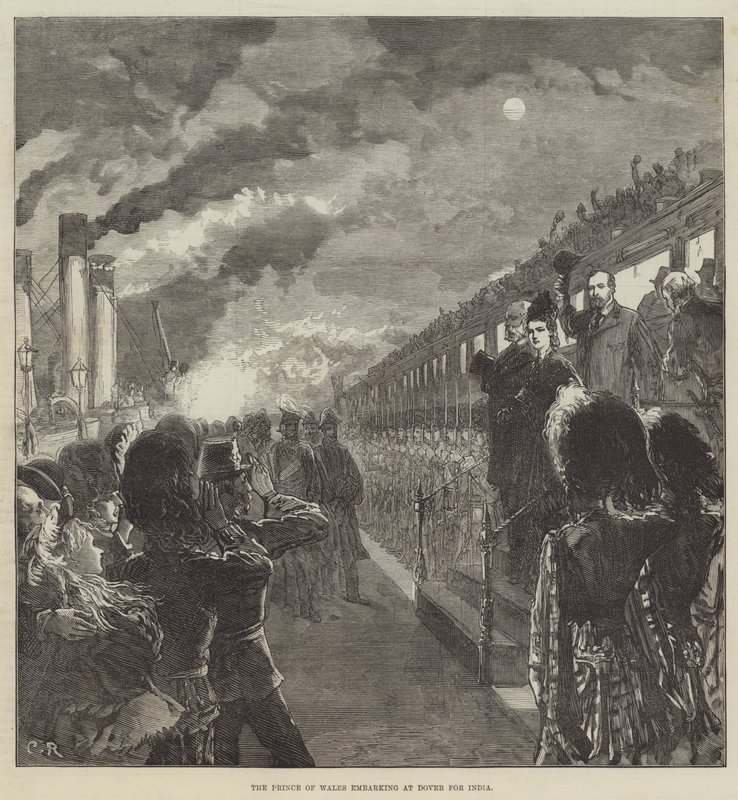 Der Prinz von Wales geht in Dover an Bord nach Indien von Sir John Charles Robinson