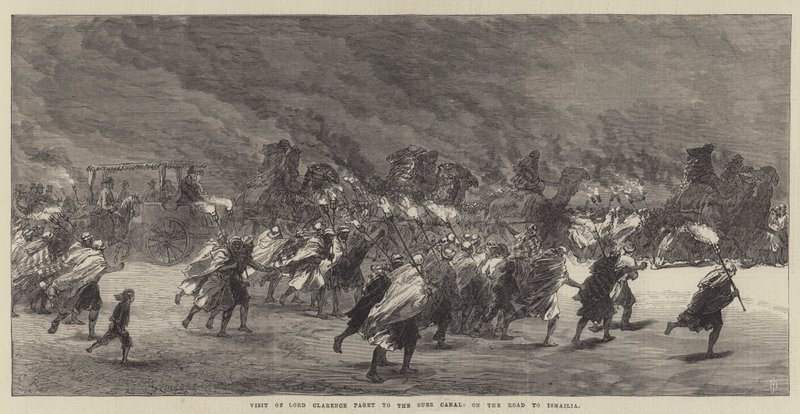 Besuch von Lord Clarence Paget am Suezkanal, auf dem Weg nach Ismailia von Sir John Charles Robinson