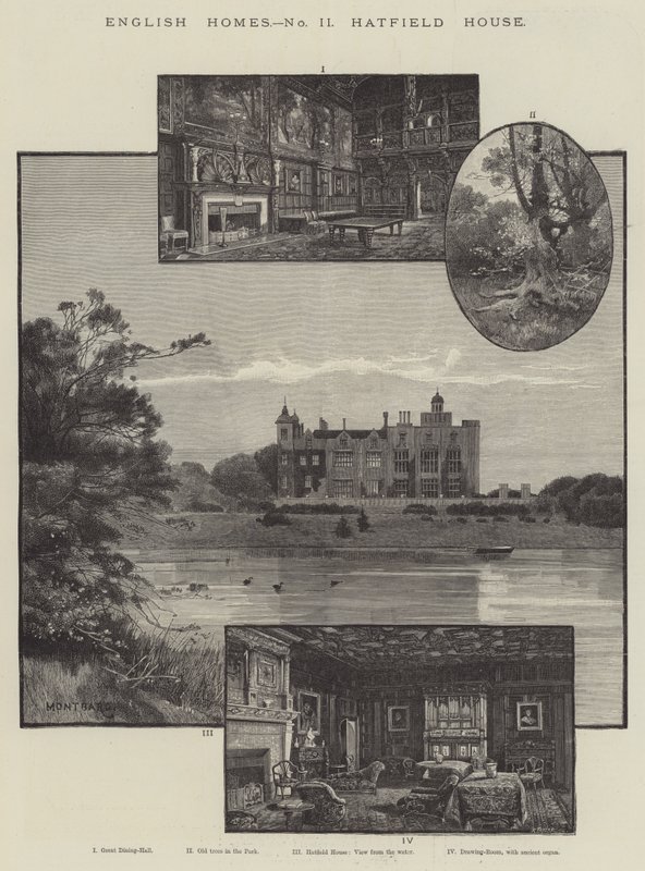 Englische Häuser, Hatfield House von Charles Auguste Loye