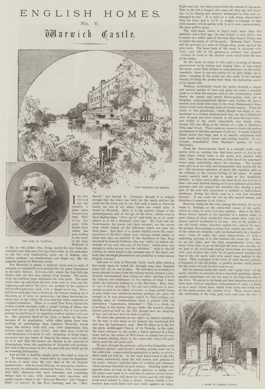 Englische Häuser, Warwick Castle von Charles Auguste Loye