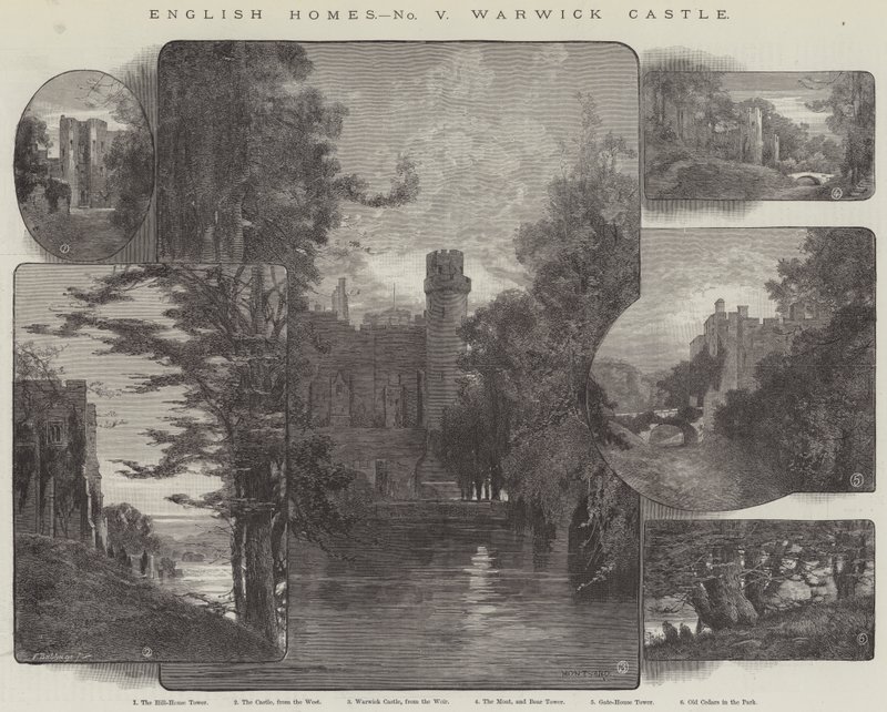 Englische Häuser, Warwick Castle von Charles Auguste Loye