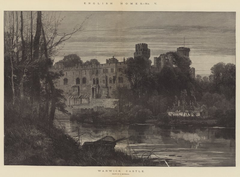 Englische Häuser, Warwick Castle von Charles Auguste Loye
