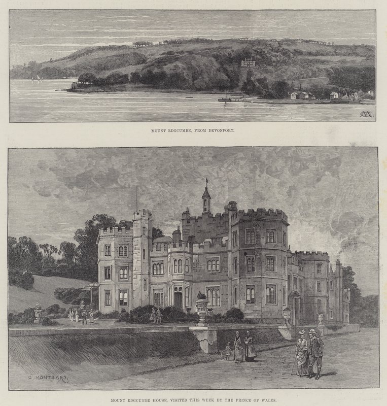 Mount Edgcumbe House von Charles Auguste Loye