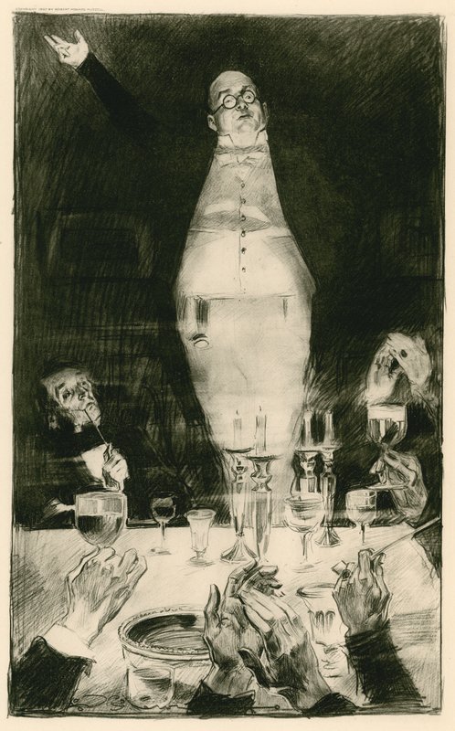 Mr Pickwick hält seine berühmte Rede von Charles Dana Gibson