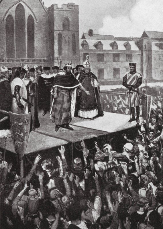 Eduard I. spricht zu seinen Untertanen von Charles Daniel Ward