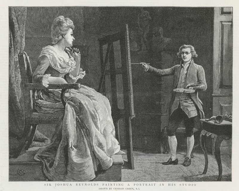 Sir Joshua Reynolds in London von Charles Green